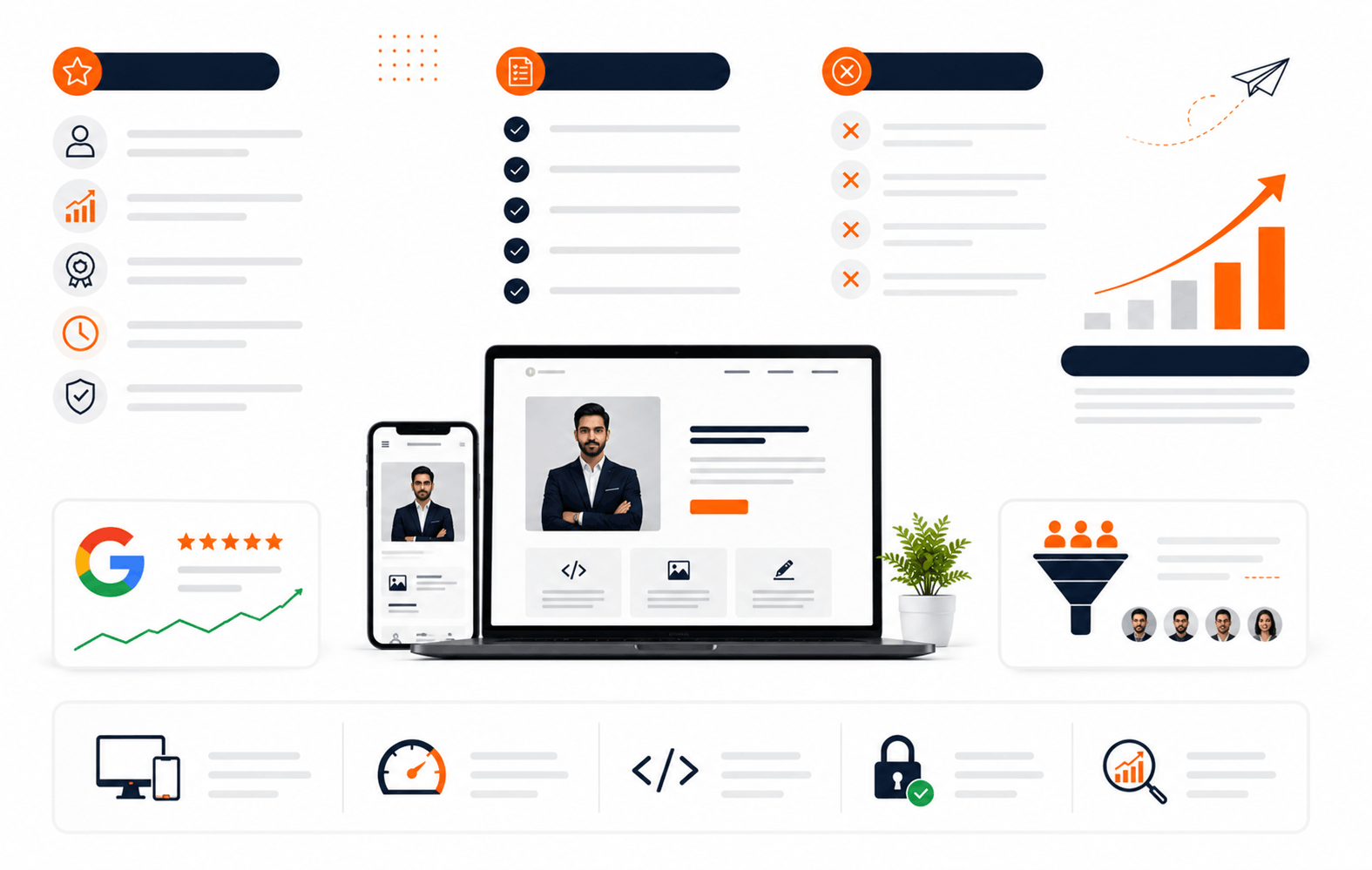 Portfolio website for freelancers planning, process and business example