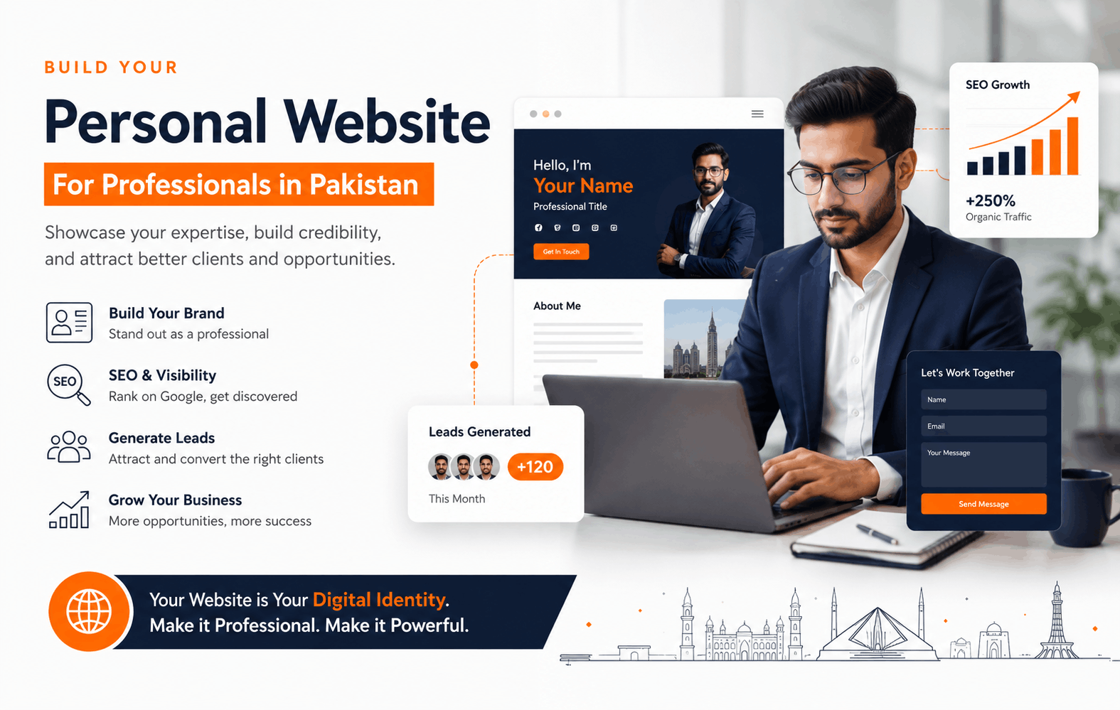 Personal website for professionals guide for businesses in Pakistan