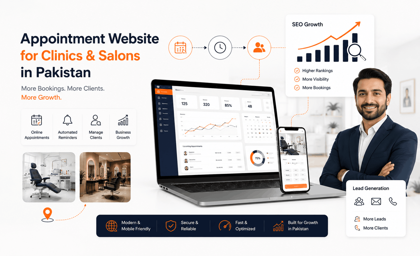 Appointment website for Clinics and Salons guide for businesses in Pakistan